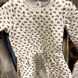 Beautiful baby dress with oranges. Perfect for winter